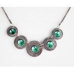 Garbo Emerald Multi Circles Necklace